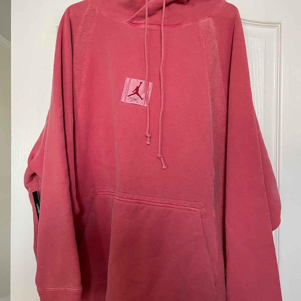 Jordan Pink Oversized Hoodie with Soft Fleece